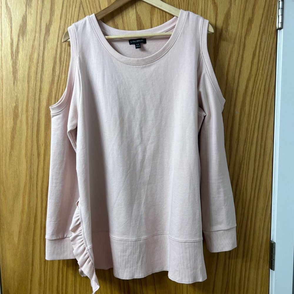 Lane Bryant Cold Shoulder Pink Sweater - Size 14/16